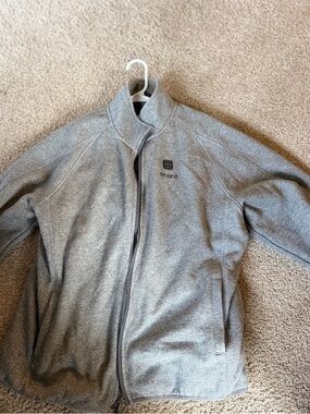 Ororo Gray Full-Zip Fleece Heated Jacket